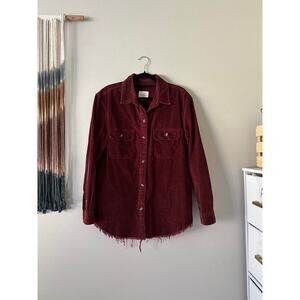 AMERICAN EAGLE OUTFITTERS Corduroy Long Sleeve Embroidered Shirt Size S